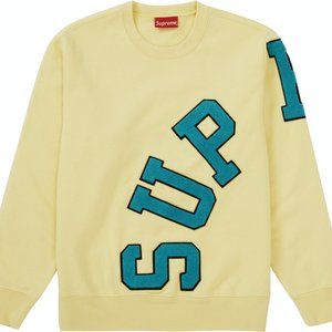 SUPREME Big Arc Crewneck Light Yellow, XL, New